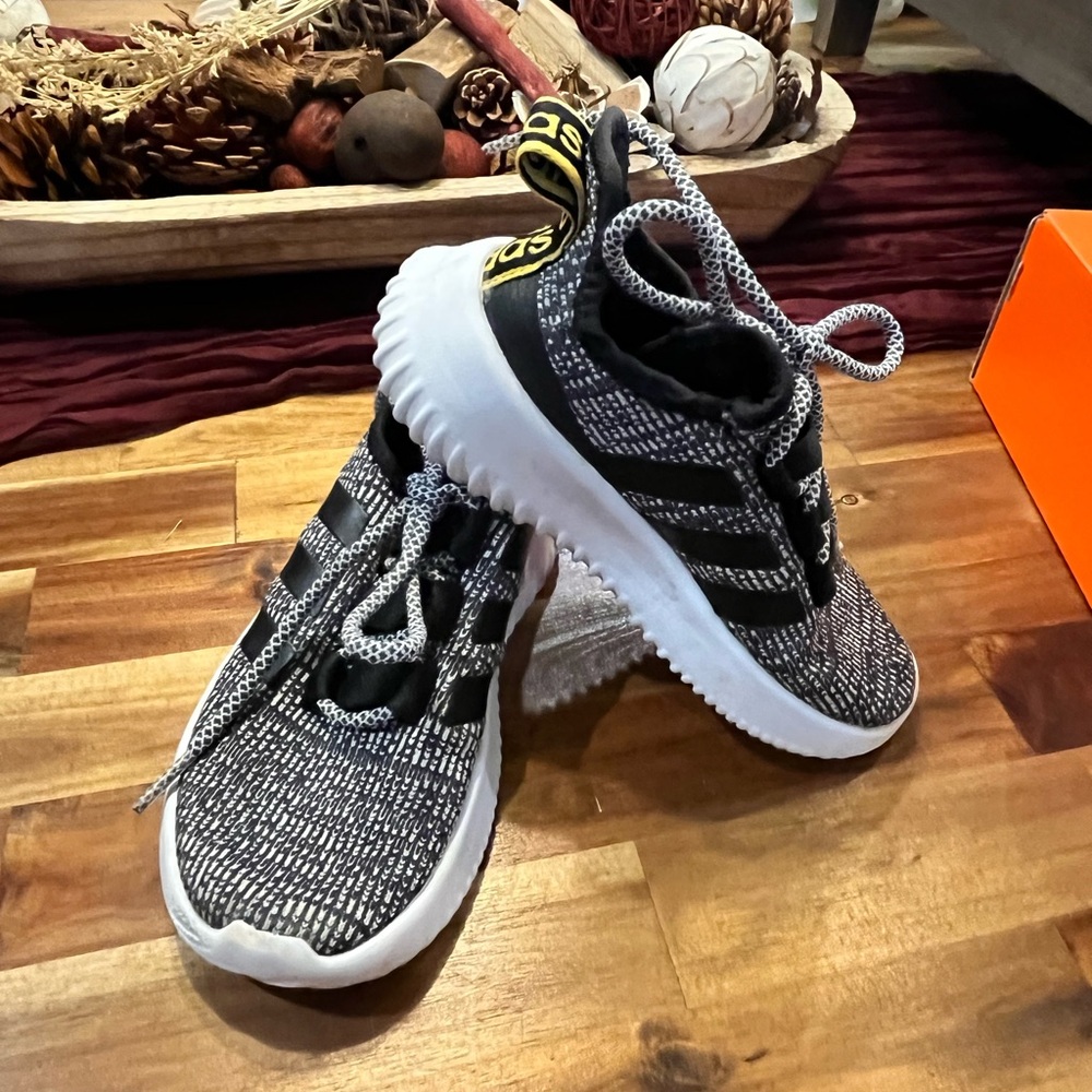 Adidas Black and White Kids Shoes
